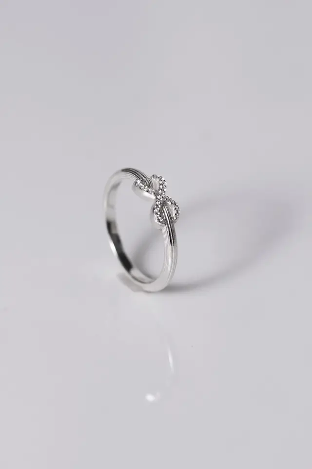 Infinity Bloom: CZ Infinity Ring